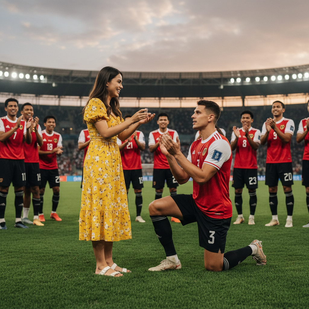 Spesial! Jennifer Coppen Bertunangan Bek Timnas Justin Hubner